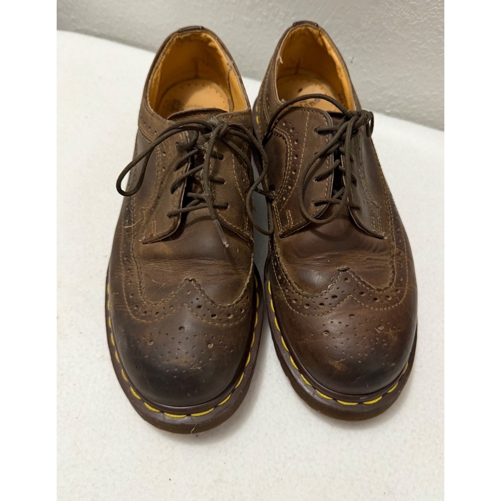 Dr Martens 3989 Made in England Brown Leather Wingtip Brogue Shoes UK 5 US 7